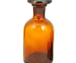 Bottles Reagent Glass Narrow Neck Plastic Stop Amber